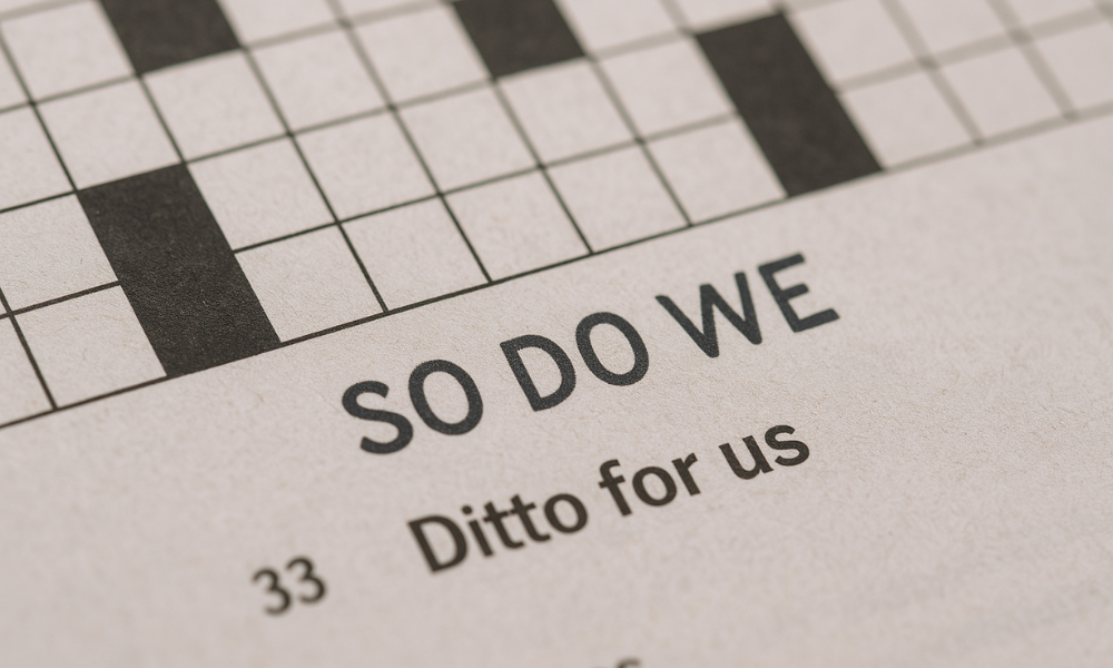 ditto for us nyt crossword