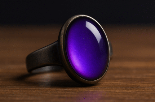 on a mood ring what does the color purple mean