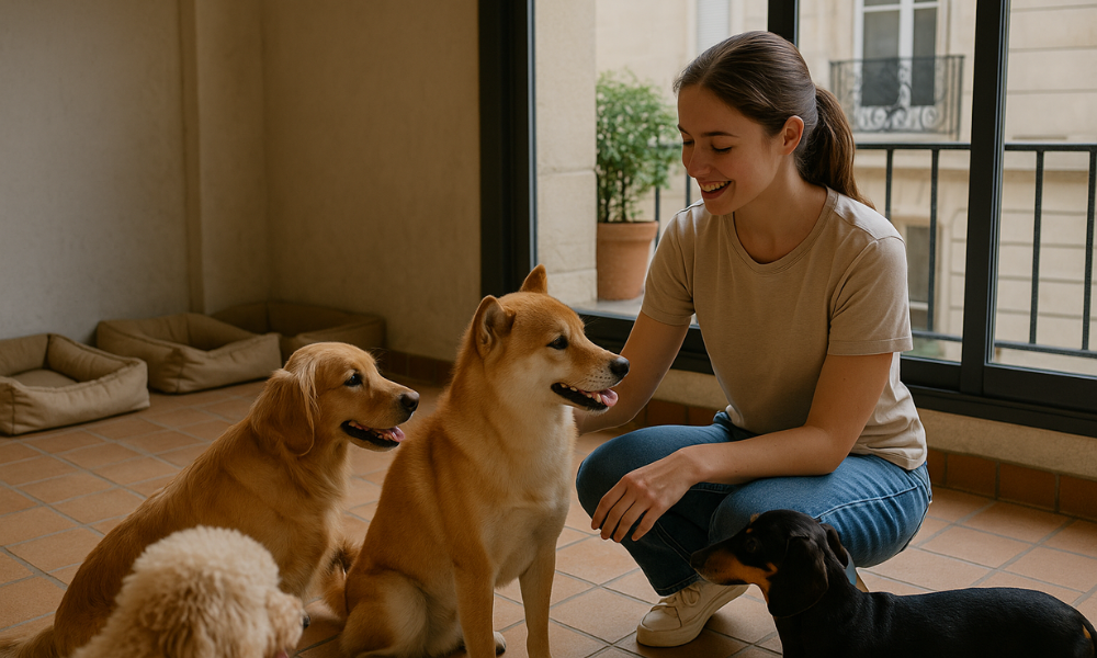 work at a doggy day care in paris france